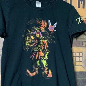 Legend Of Zelda Majoras Mask Symphony Goddess Gildan Black T-Shirt